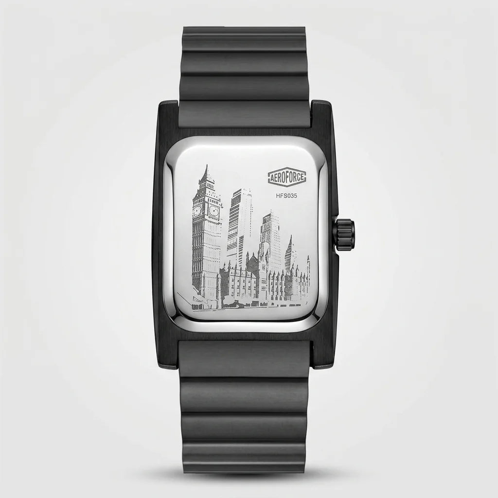 HeroForce 5035S Jump-Hour - steel caseback engravings