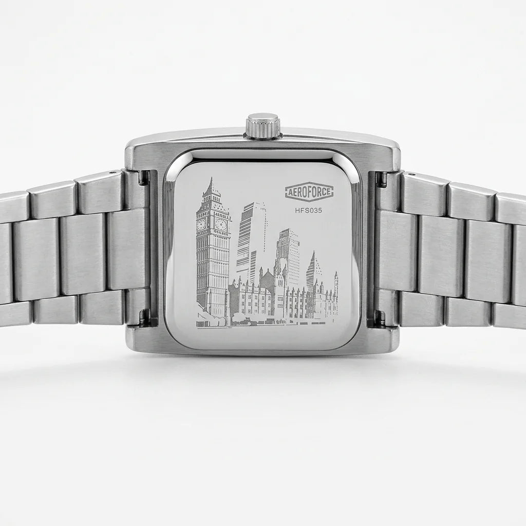 HeroForce 5035S Watch - J - stainless steel case back, legible engravings