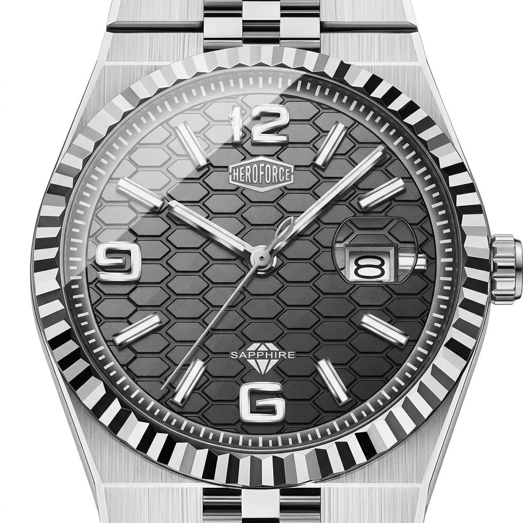 HeroForce 5036 Premium Fe - luxury watch dial, macro, sharp details