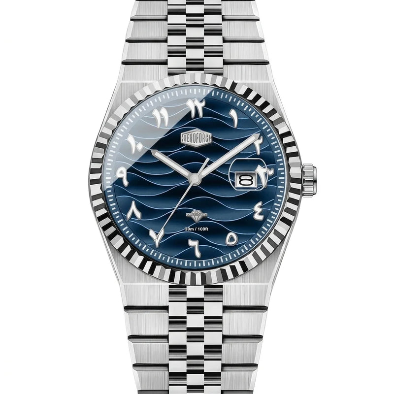 HeroForce 5036B Ocean Wav - macro dial, luxury, white background