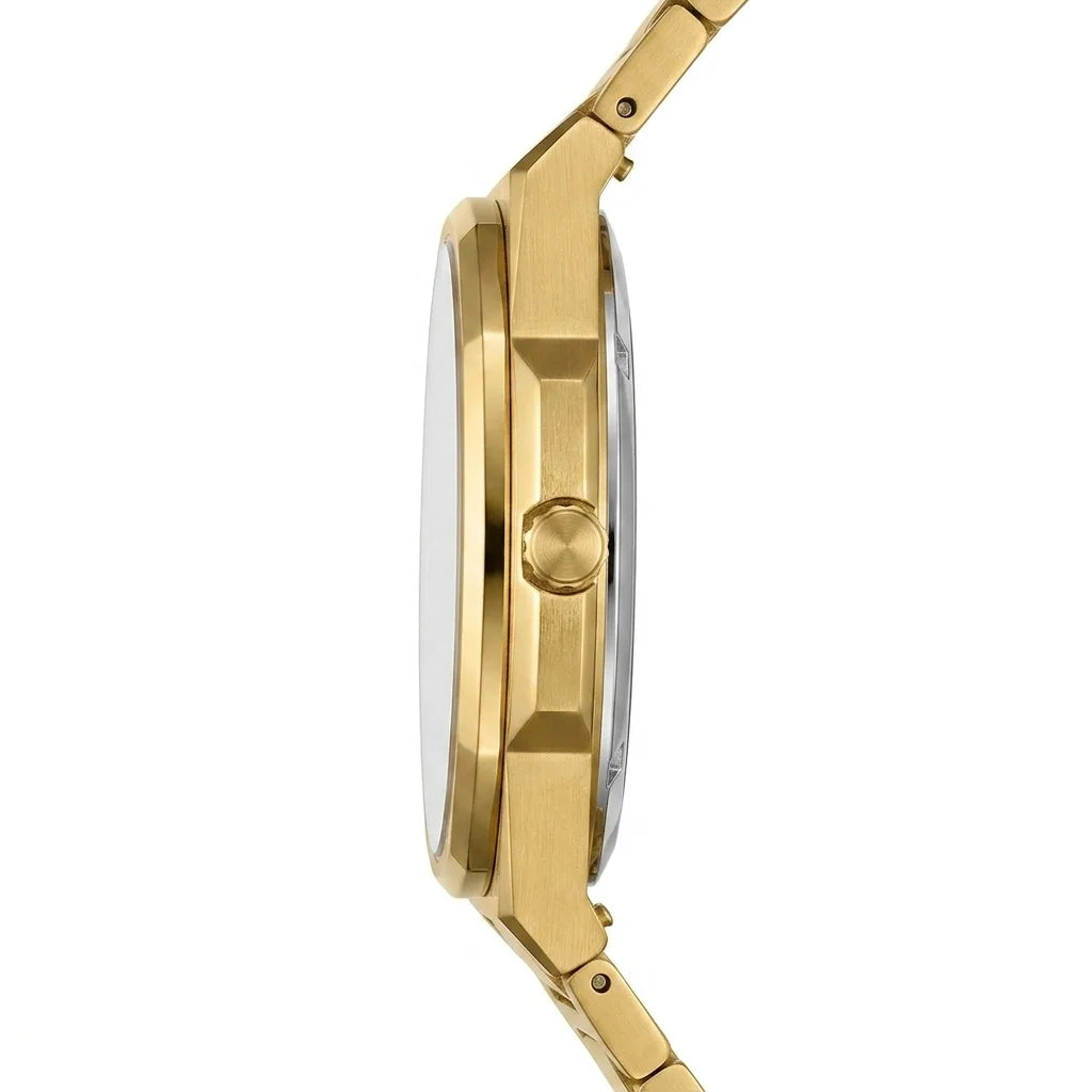 side view gold crown