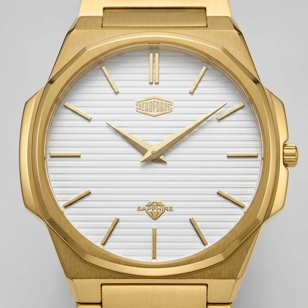 HeroForce 5037A Luxury Oc - octagonal textured dial watch