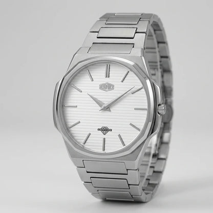 Heroforce 5037A Luxury Octagonal Watch Silver Steel Light Edition
