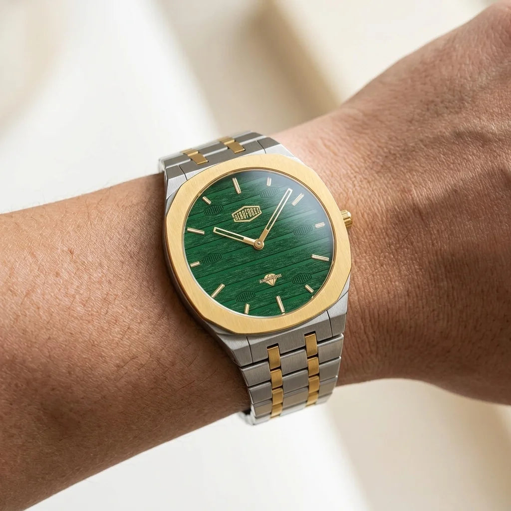 Heroforce 5038 Emerald Ho - emerald watch, worn wrist, luxury, photorealistic