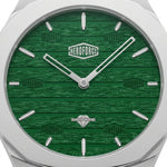 Heroforce 5038 - Men’s Oc - Octagonal Silver Watch, Emerald Horizon