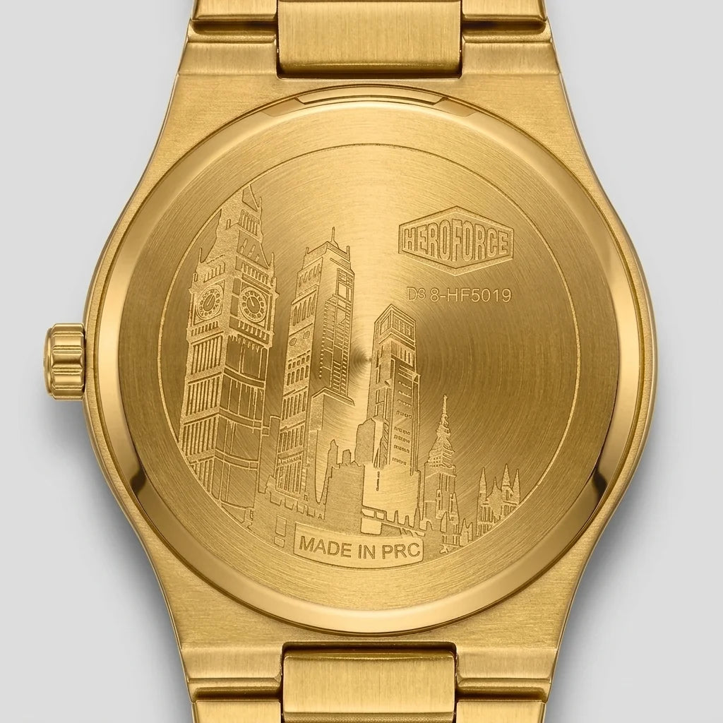 HeroForce 5039 Gold Light - caseback, macro, luxury, engravings