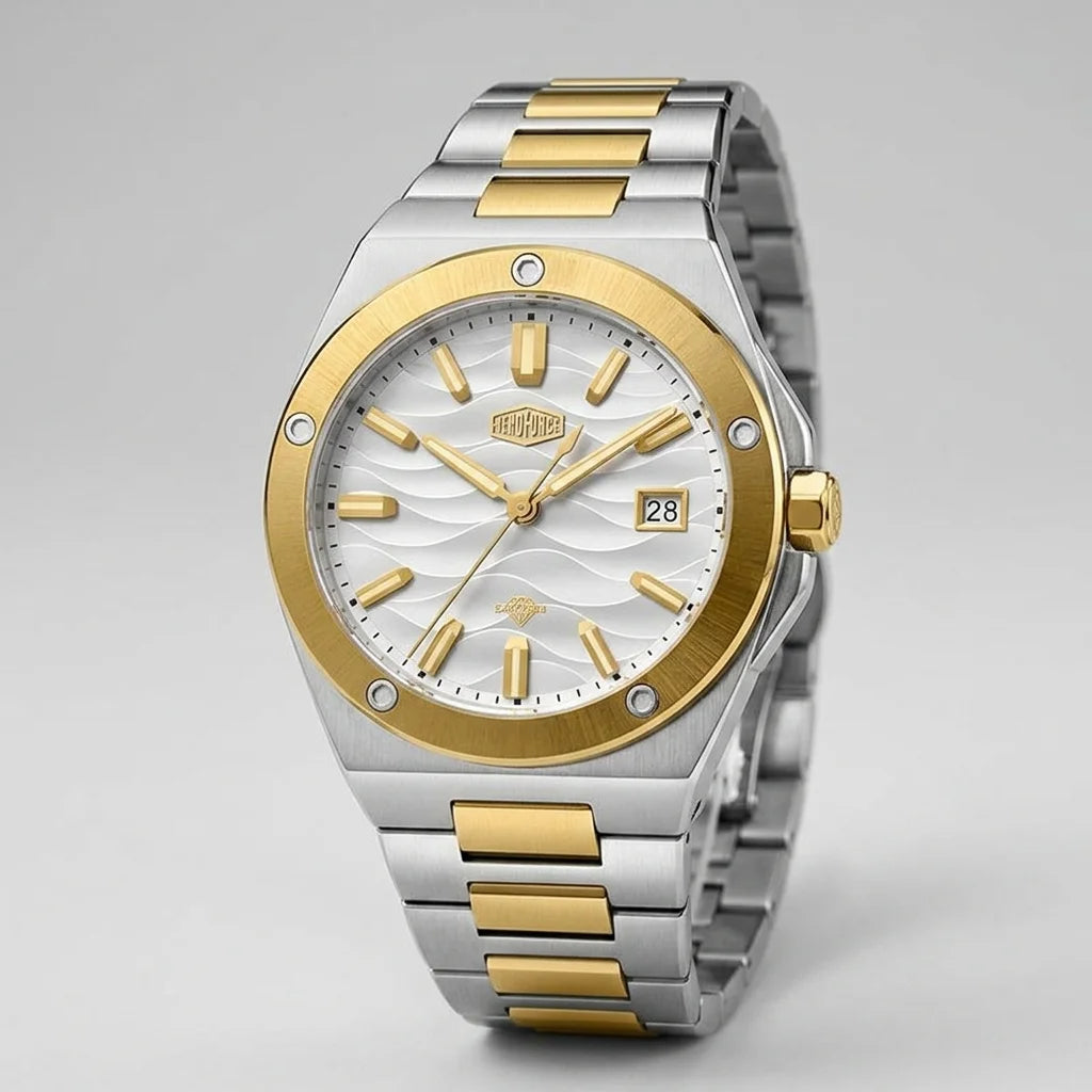 HeroForce 5039 Wave Dial - luxury metal watch