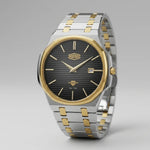 angled view black dial