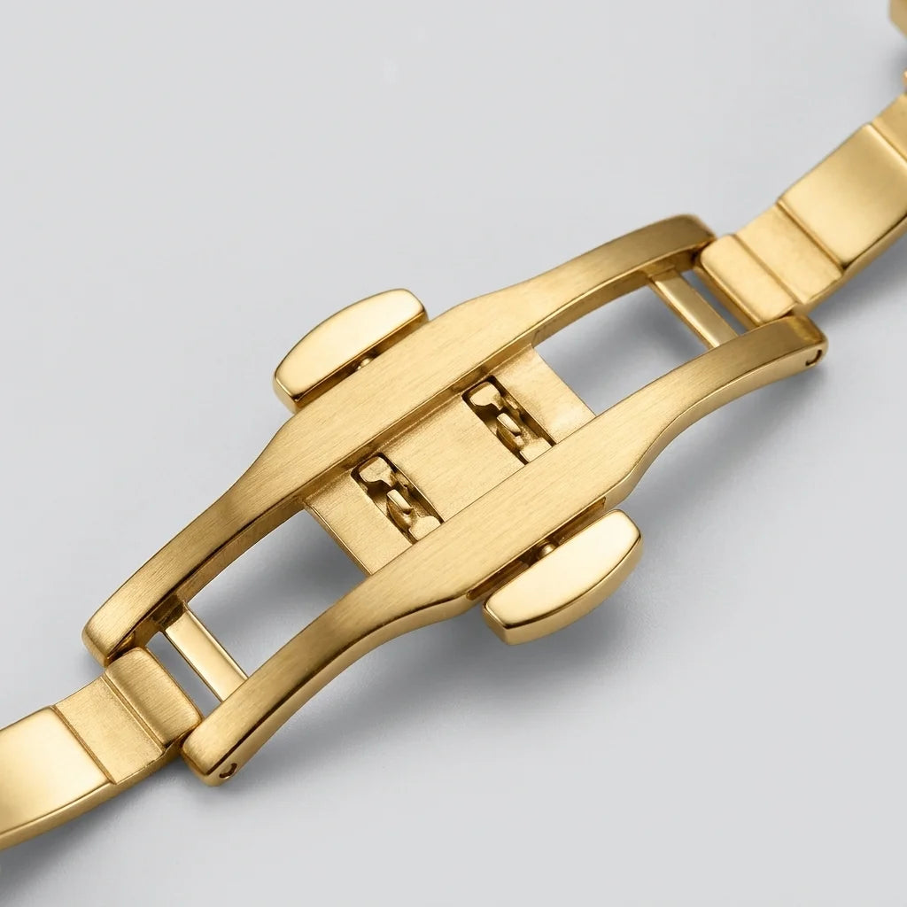 HeroForce 5040B Octagonal - watch strap, metal buckle, macro detail, luxury studio
