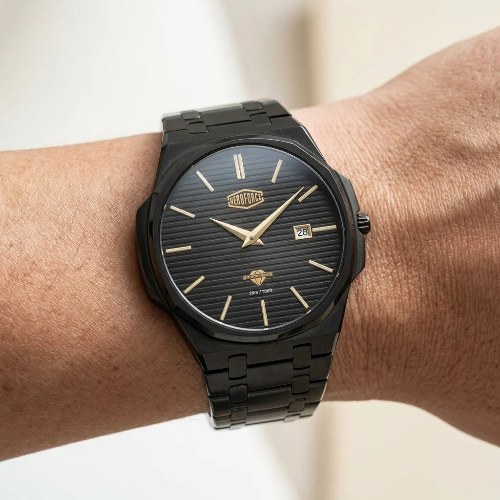 HeroForce 5040B Octagonal - worn on wrist, luxury timepiece, octagonal