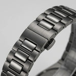 HeroForce 5041 Men's Watc - leather strap, metal buckle, macro detail