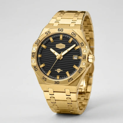 HeroForce 5043 Gold Light - luxury gold watch, studio shot