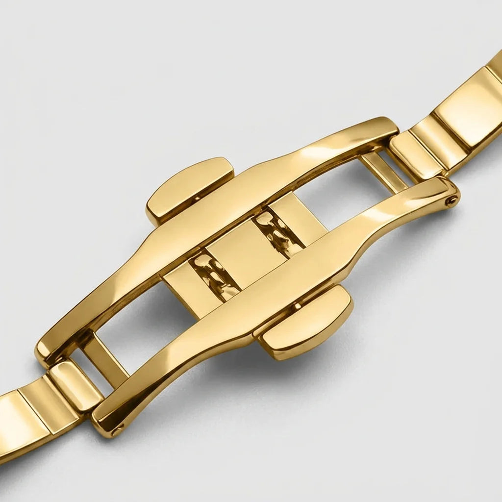 close up gold clasp