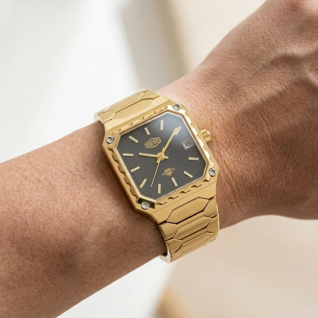 Heroforce 5045 Gold Tone - worn wrist, modern luxury