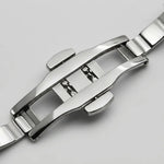 HeroForce 5045 Square Cas - leather strap, metal buckle, macro detail, premium finish