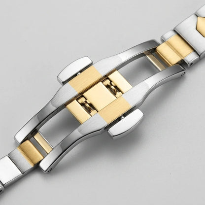 HeroForce 5045 Square Cas - leather strap, metal buckle, luxury detail