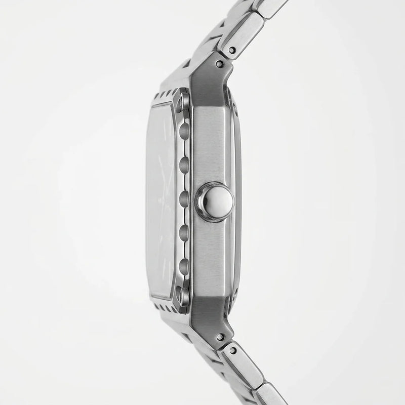 HeroForce 5045 Square Cas - luxury side profile, extreme macro, metal