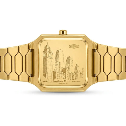 Heroforce 5045 Square Case - watch case back, legible engravings, premium luxury, studio photography