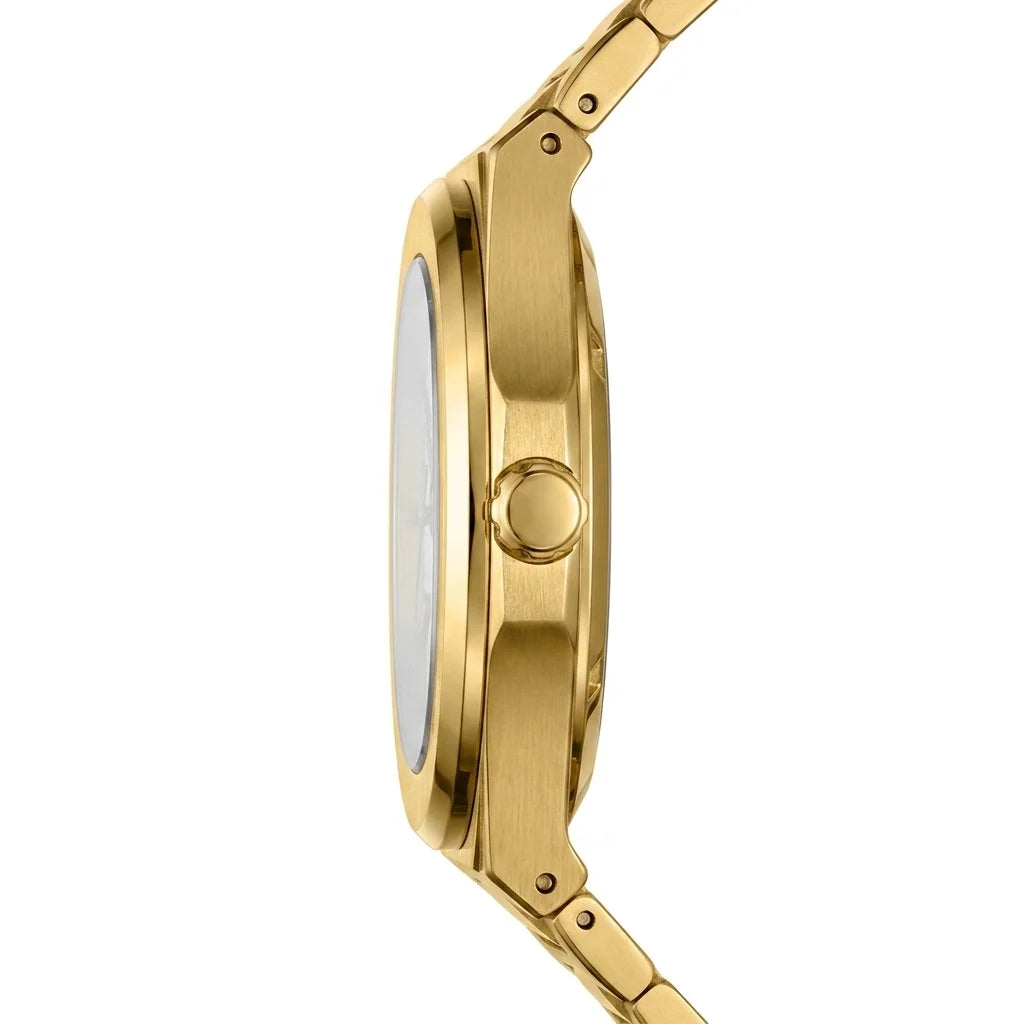 HeroForce 5046 Gold Light - luxury watch, gold, side profile, studio