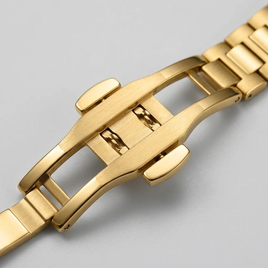 HeroForce 5046 Luxury Ana - leather strap, metal buckle, macro