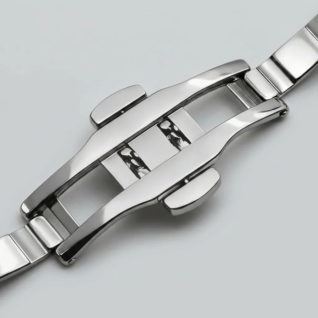 close up of deployant clasp
