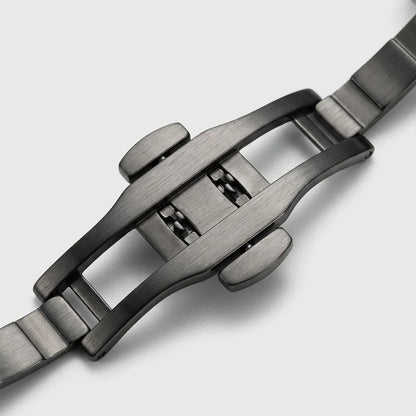 HeroForce 5046 Sunray Dia - black leather strap, silver buckle
