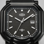 black dial close up