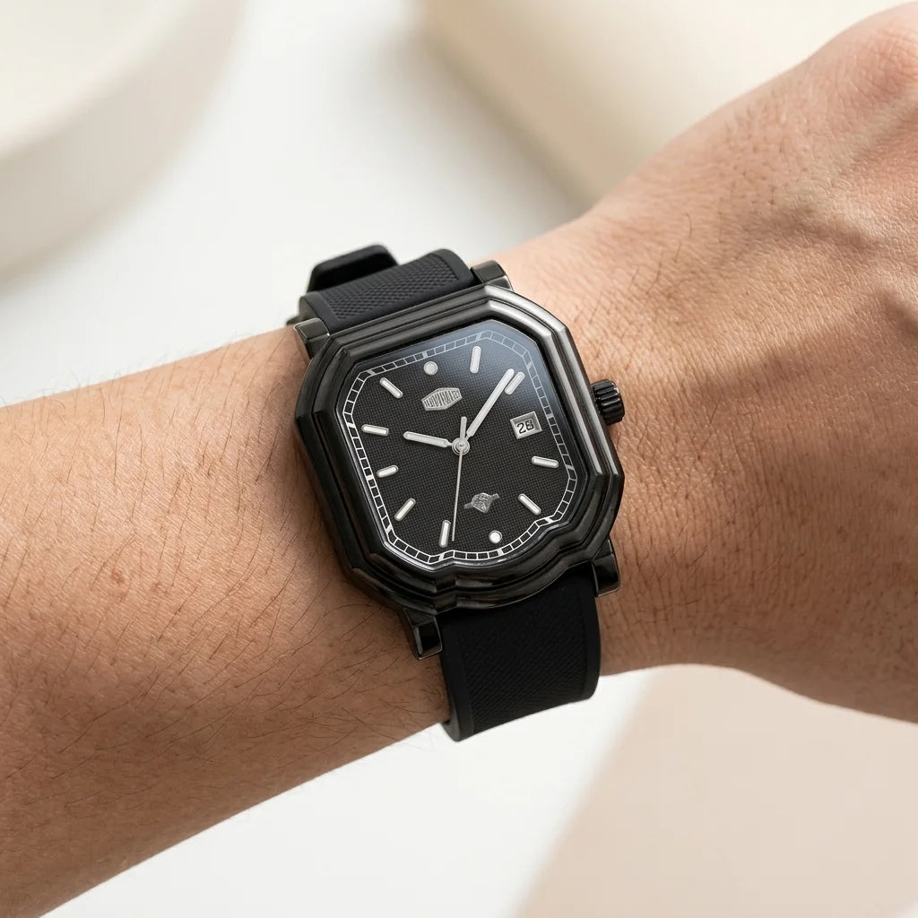 black watch on wrist