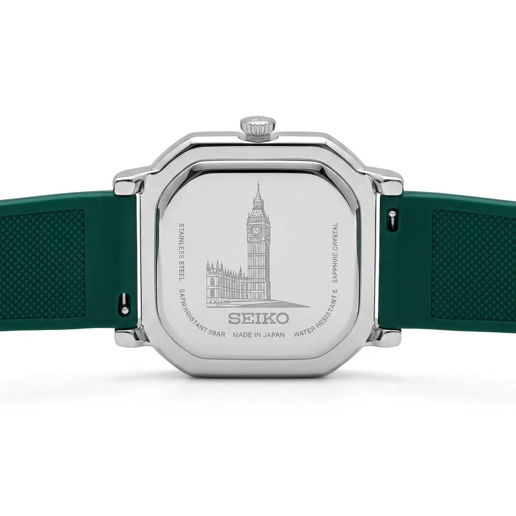 HeroForce 5051P Men's Squ - watch case back, engraved text, luxury studio