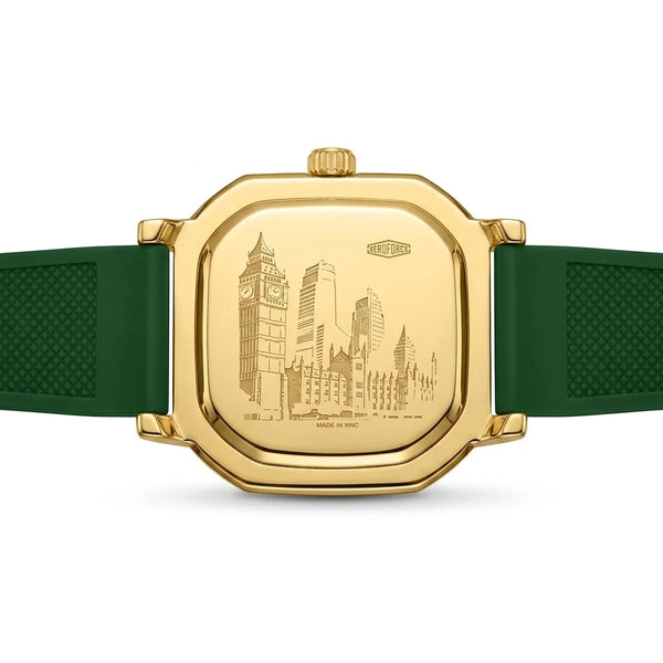 HeroForce 5051P Square Bu - engraved case back, stainless steel, luxury watch