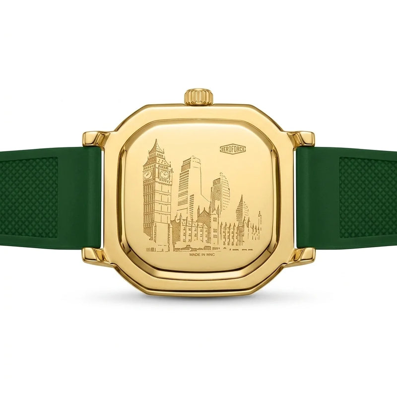 HeroForce 5051P Square Bu - engraved case back, stainless steel, luxury watch