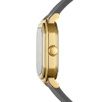 side profile, gold case, watch crown