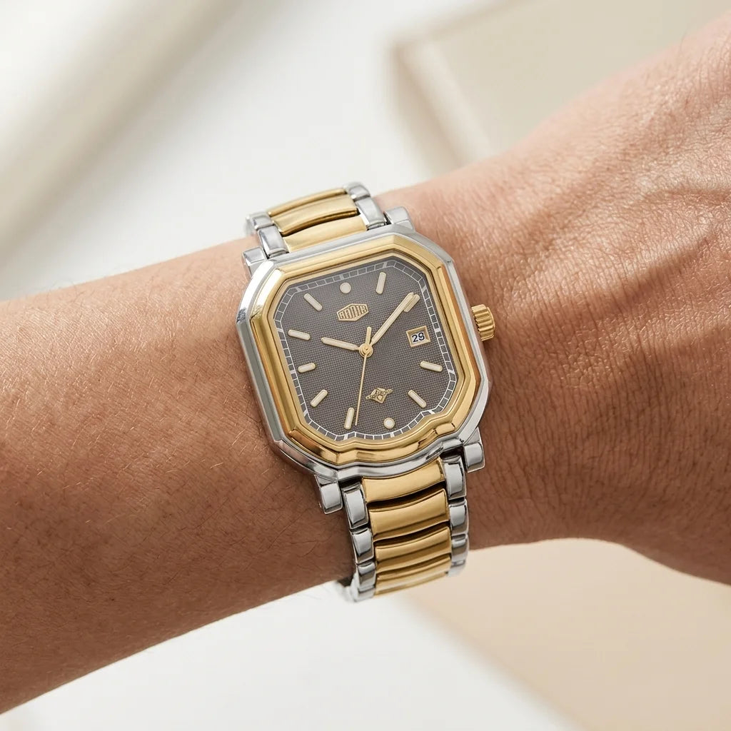 HeroForce 5051S Two-Tone - luxury on-wrist photorealistic