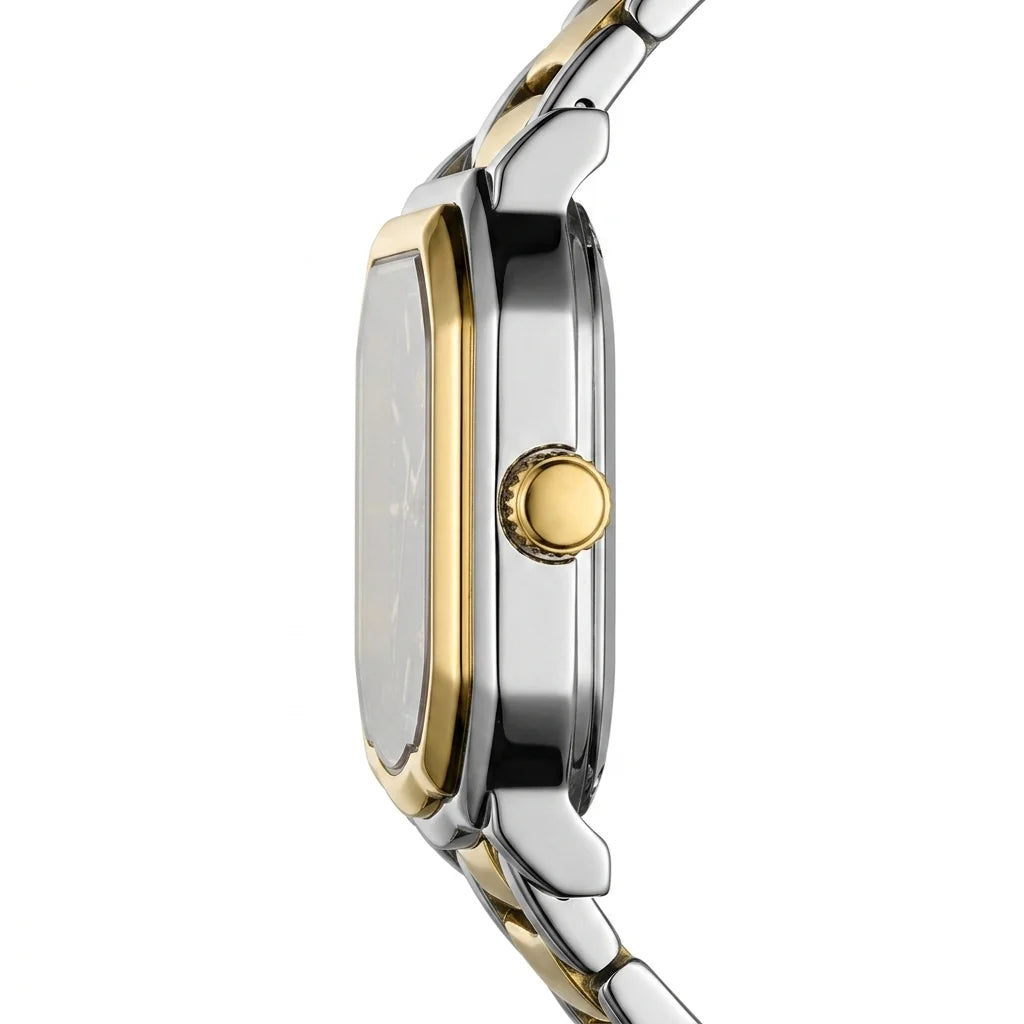 HeroForce 5051S Two-Tone - luxury watch, side profile, extreme close-up, ultra-sharp