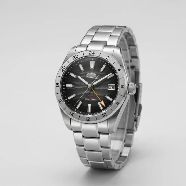 HeroForce 5056 Silver Dark - silver luxury timepiece, studio