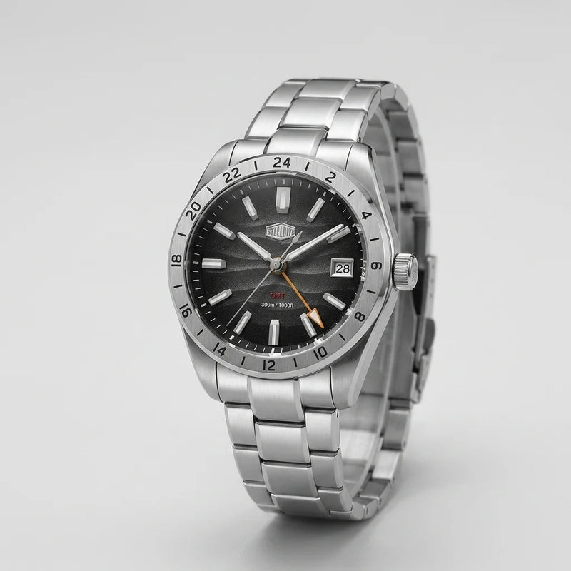 HeroForce 5056 Silver Dark - silver luxury timepiece, studio
