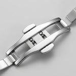 HeroForce 5070B Octagonal - black leather strap, silver buckle, studio, macro