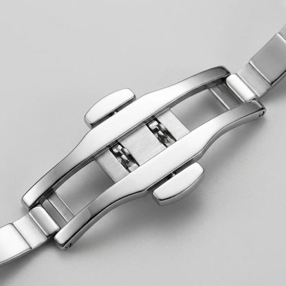 HeroForce 5070B Octagonal - black leather strap, silver buckle, studio, macro