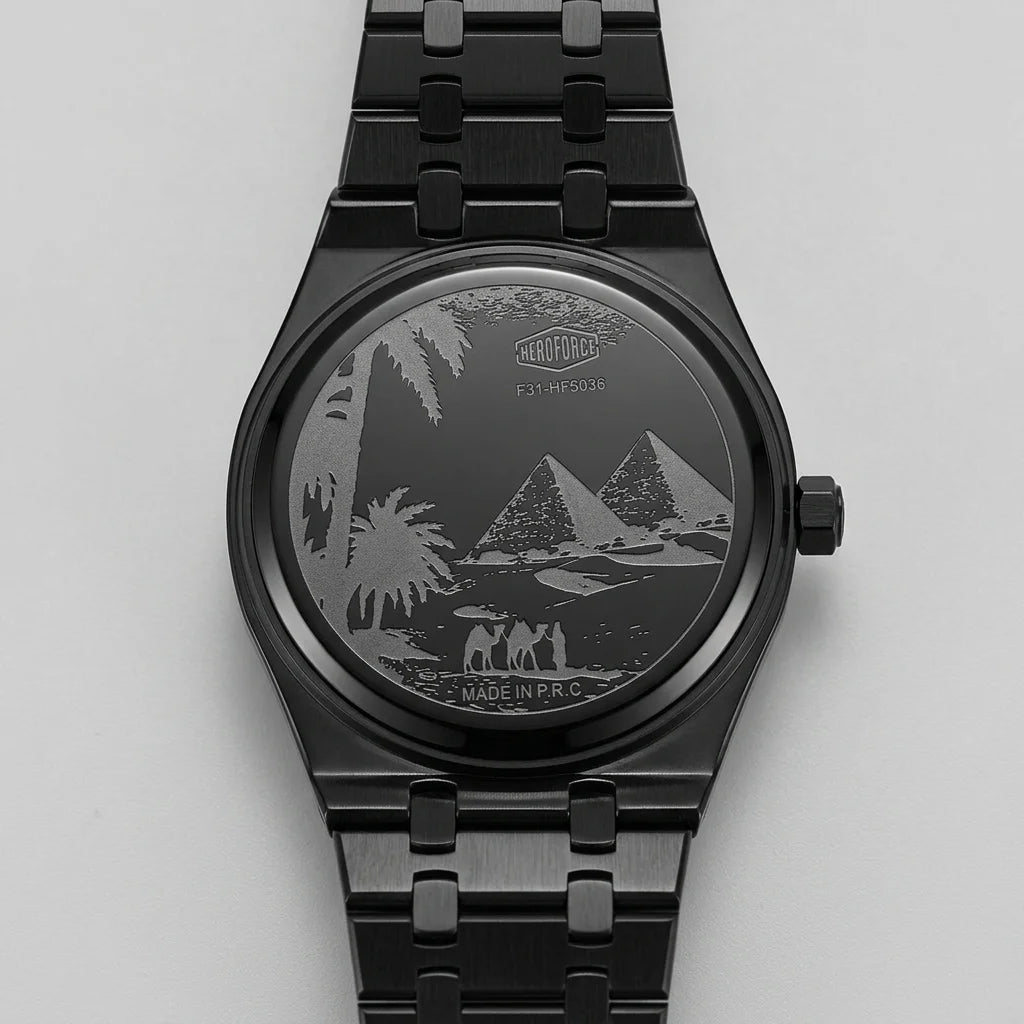 HeroForce 5070B Octagonal - caseback, detailed, premium, engravings