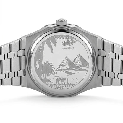 HeroForce 5070B Octagonal - luxury case back, engraved, detailed
