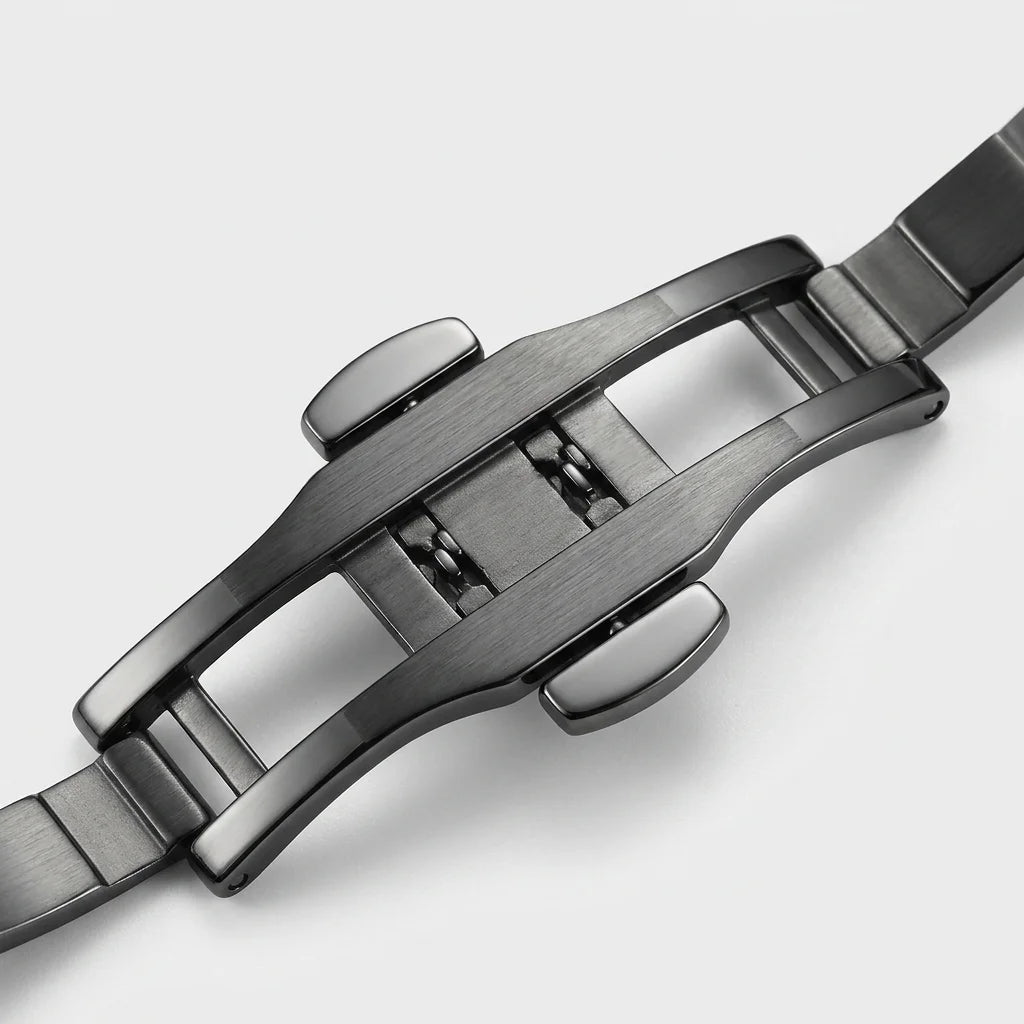 HeroForce 5070B Octagonal - watch strap, metal buckle, macro, luxury leather