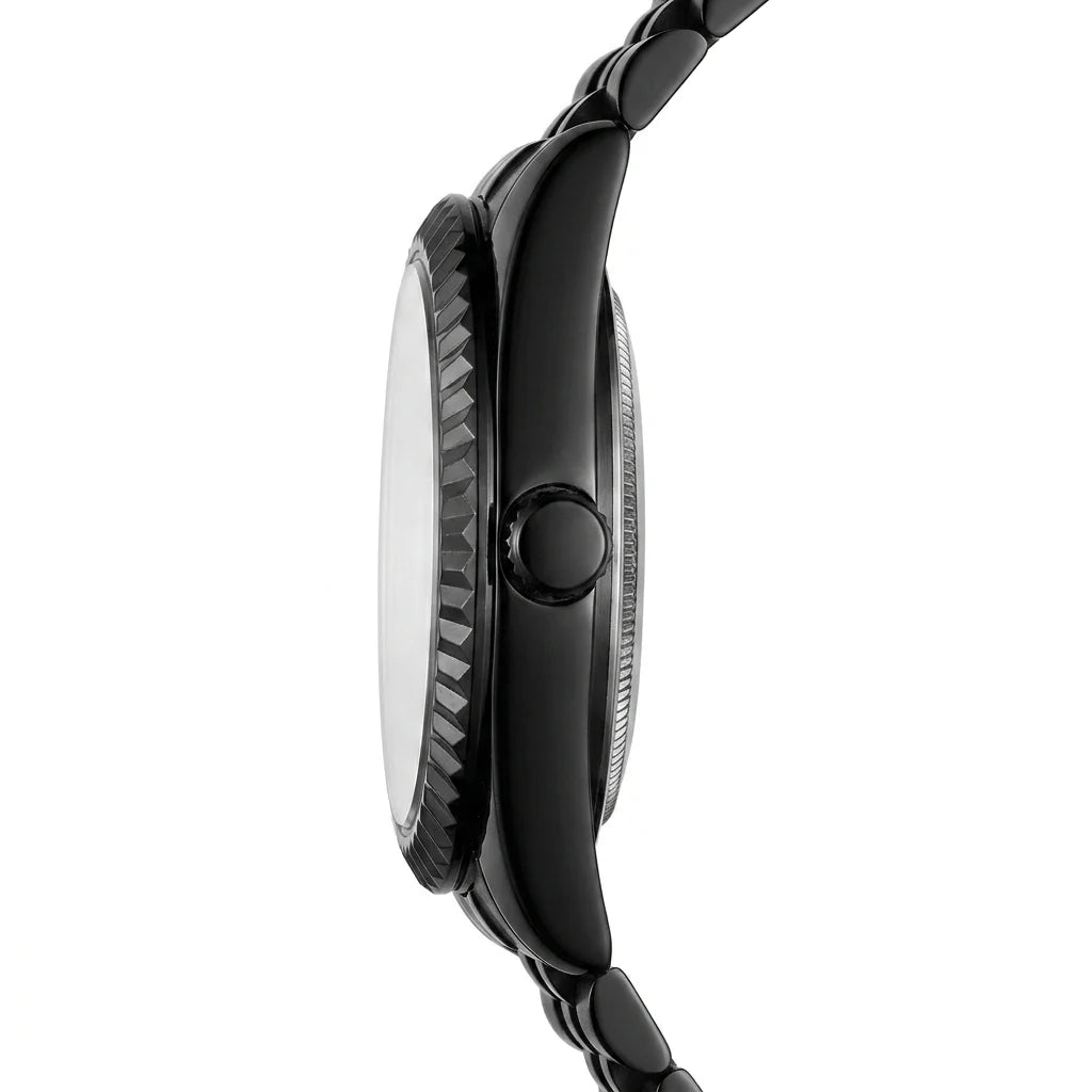 HeroForce 5083 Luxury Ana - lateral profile, polished metal, crown, bracelet