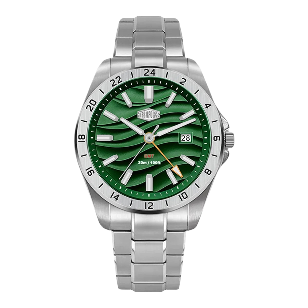 HeroForce 5056 - VERDANT  GMT Stainless Steel Quartz Watch