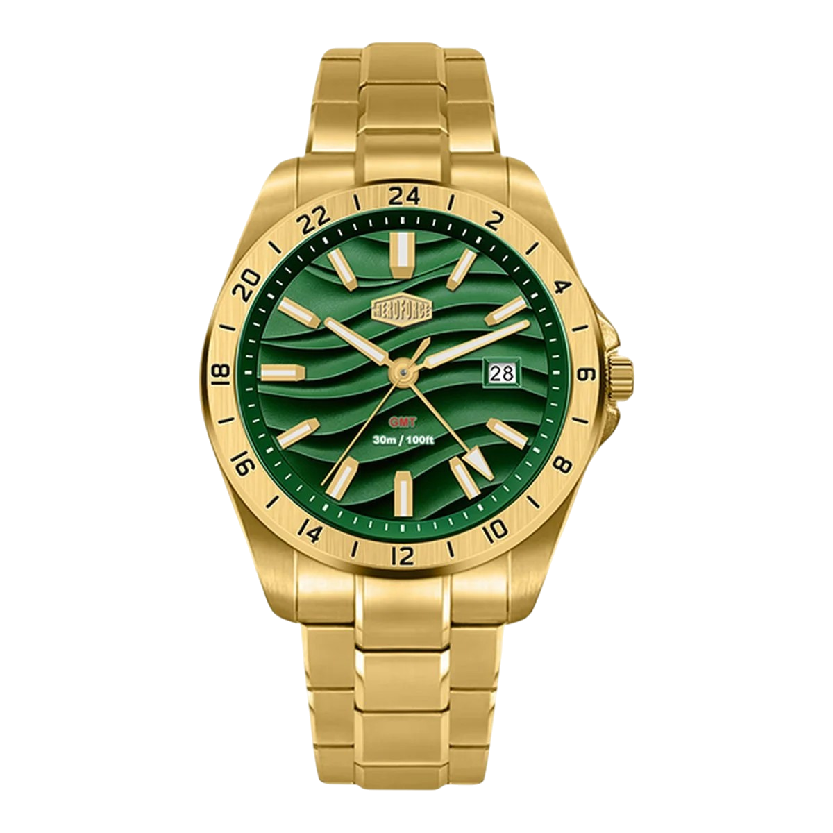 HeroForce 5056 - VERDANT  GMT Stainless Steel Quartz Watch