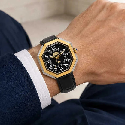 HF5052 on the wrist with a navy suit