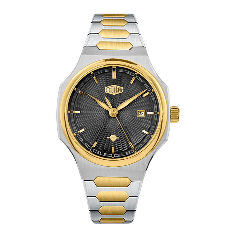 two-tone black dial