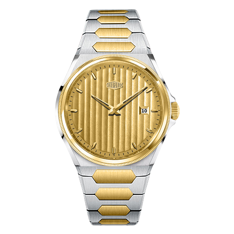 two-tone gold dial