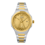 two-tone gold sunburst dial