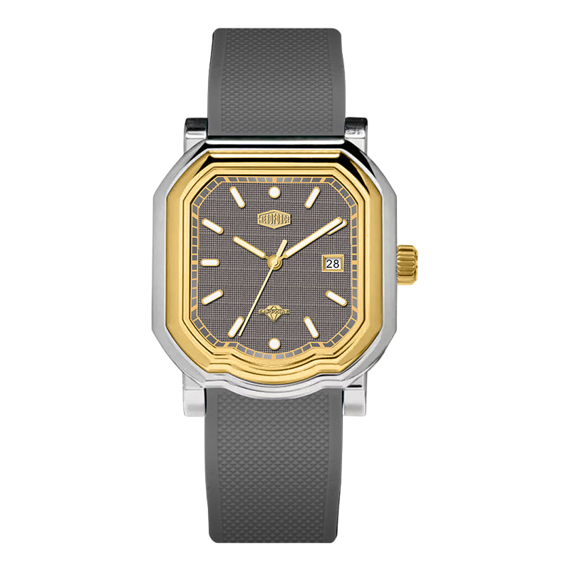 two-tone grey watch