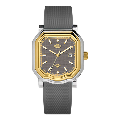two-tone grey watch